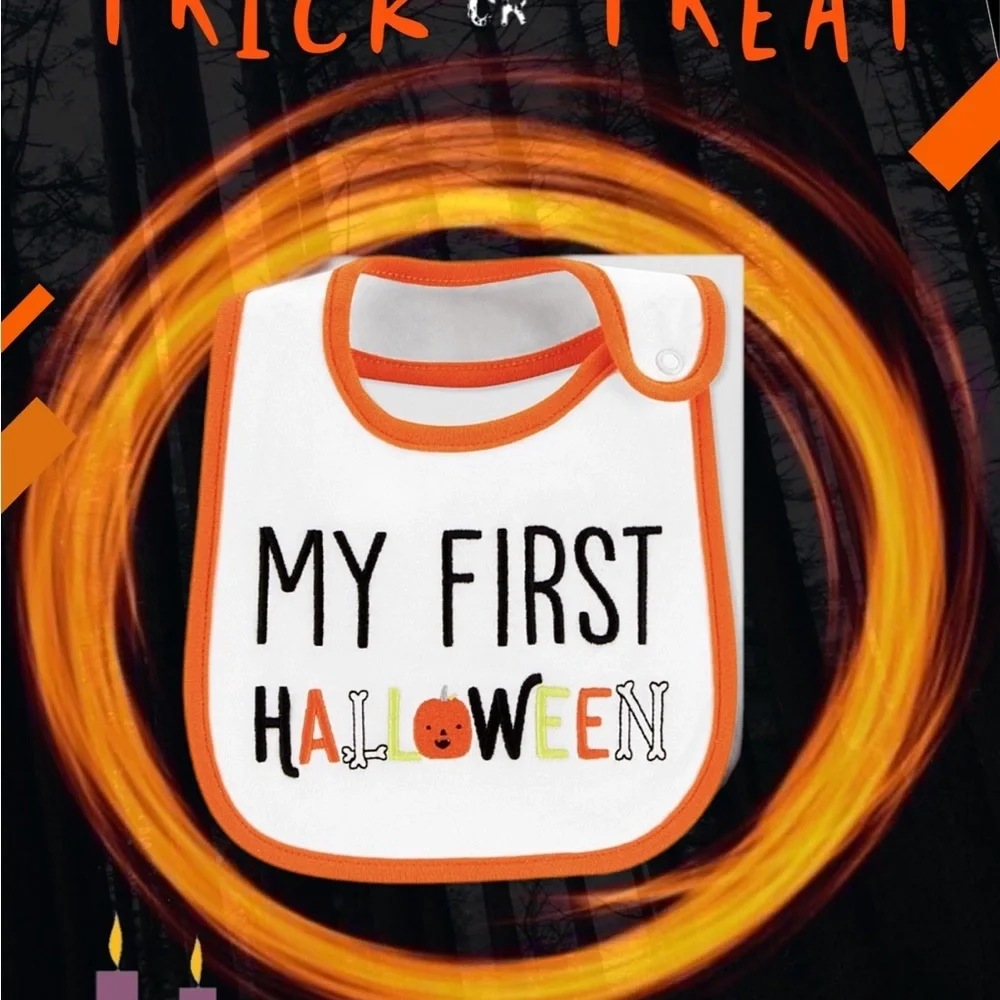 My First Halloween Bib NWT